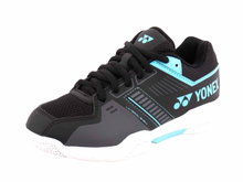 Yonex Badmintonschuhe Strider Flow 2025 (Schnürsenkel) schwarz/blau Kinder